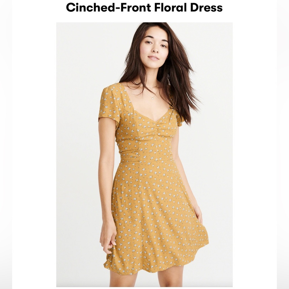 NWT Abercrombie and Fitch Yellow Floral Dress